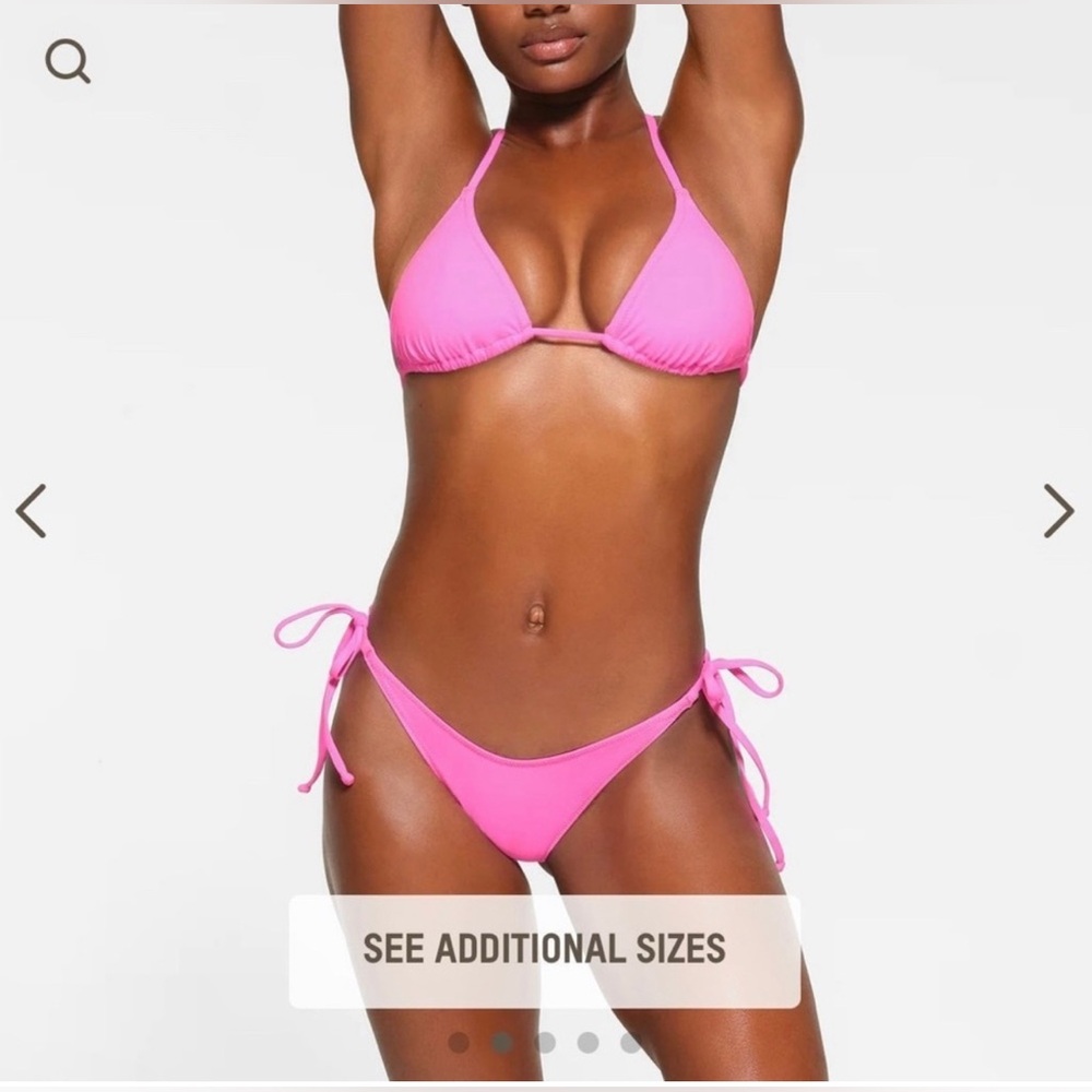 SKIMS Pink Triangle Bikini Set